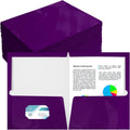 Purple 2-Pocket Presentation Folders 100 Pack - Durable Bulk Supply