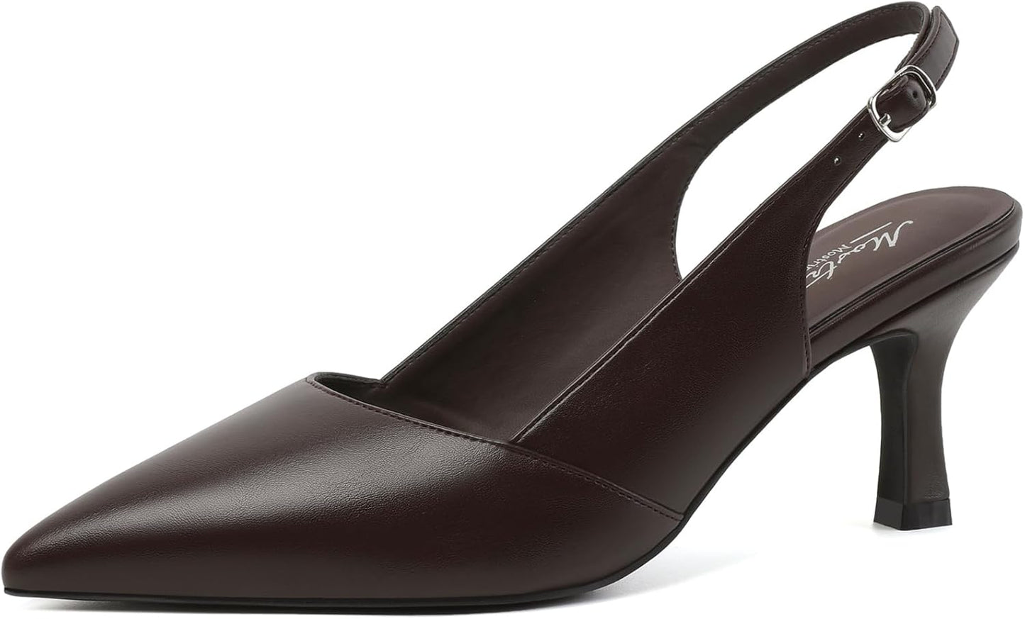 Chic Slingback Pointed Closed Toe Kitten Heels for Women