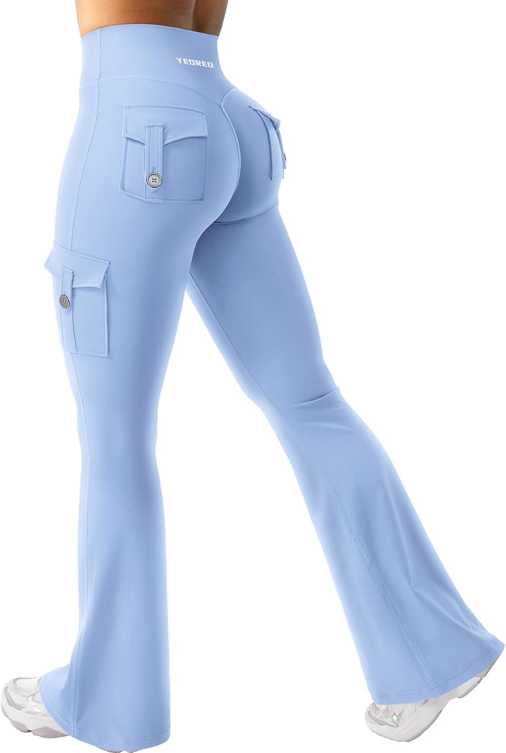 YEOREO CoreFlex Women Workout Flare Leggings with Pockets