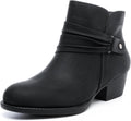 Luoika Women's Wide Width Ankle Boots - Comfortable Wide Fit VEGAN