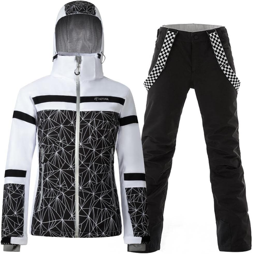 Women's Ski Jackets and Pants Set for Winter Sports Activities