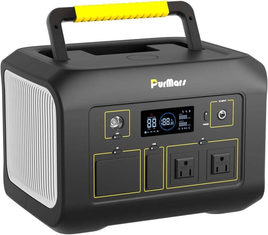 Portable Solar Power Bank: 600W Peak | 538Wh LiFePO4 Battery | USB PD 100W