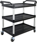 Service Cart with Wheels Lockable Large Size - Heavy Duty Utility Cart
