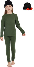 Unisex Kids' Merino Wool Base Layer Sets - Light & Midweight Gift Pack