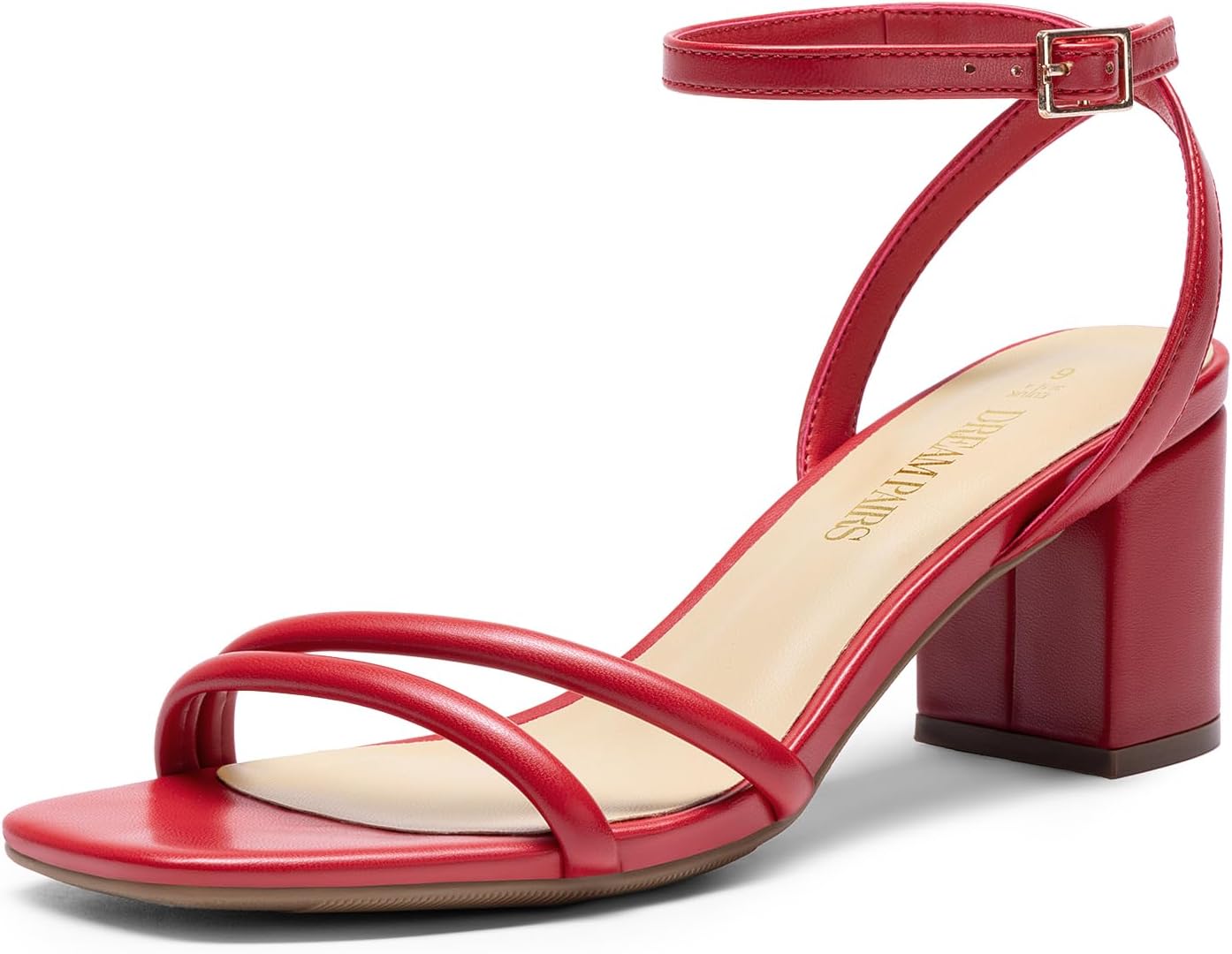 DREAM PAIRS Chunky Strappy Heels for Weddings and Parties