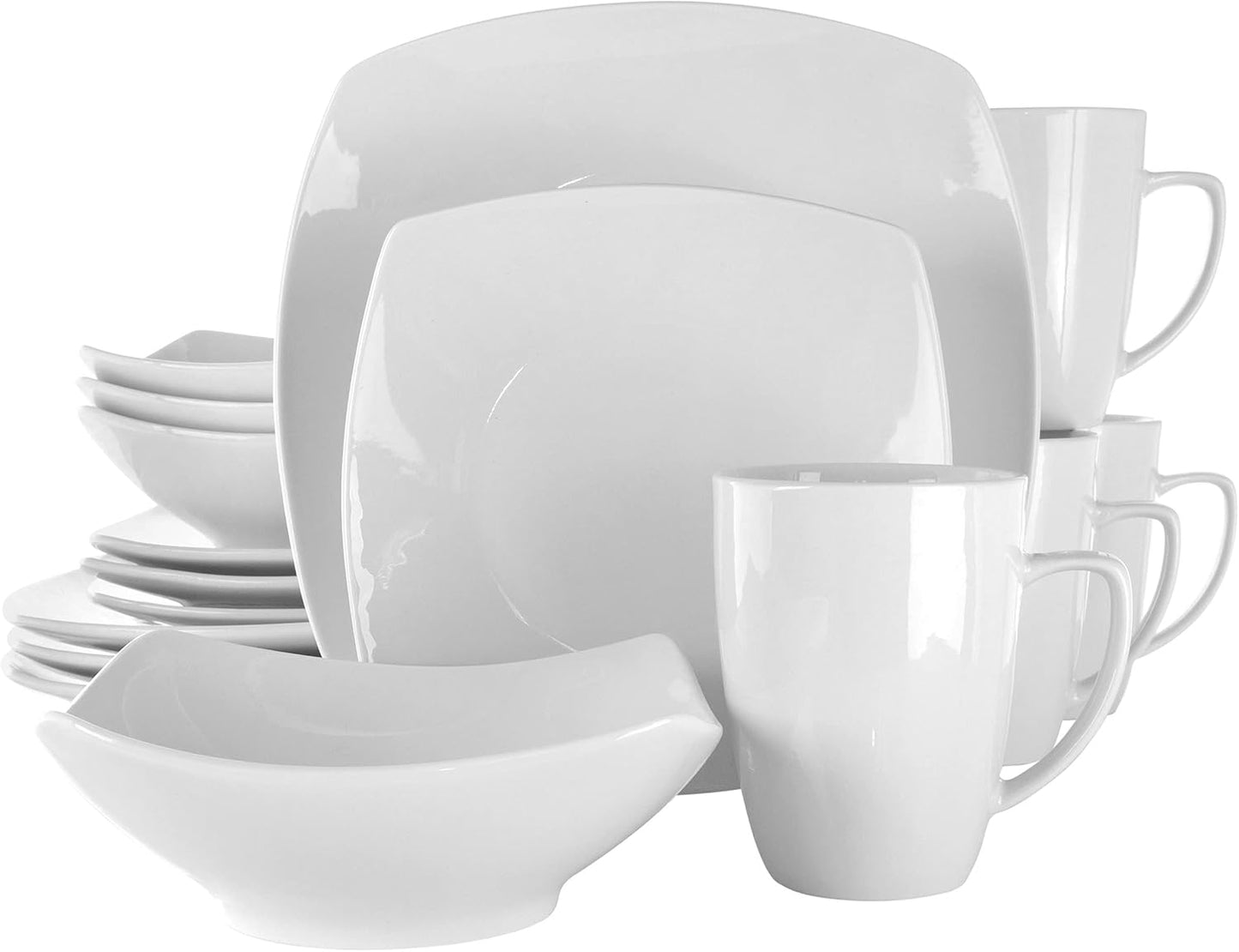 Elama Hayes 16 Piece Square Porcelain Dinnerware Set Review