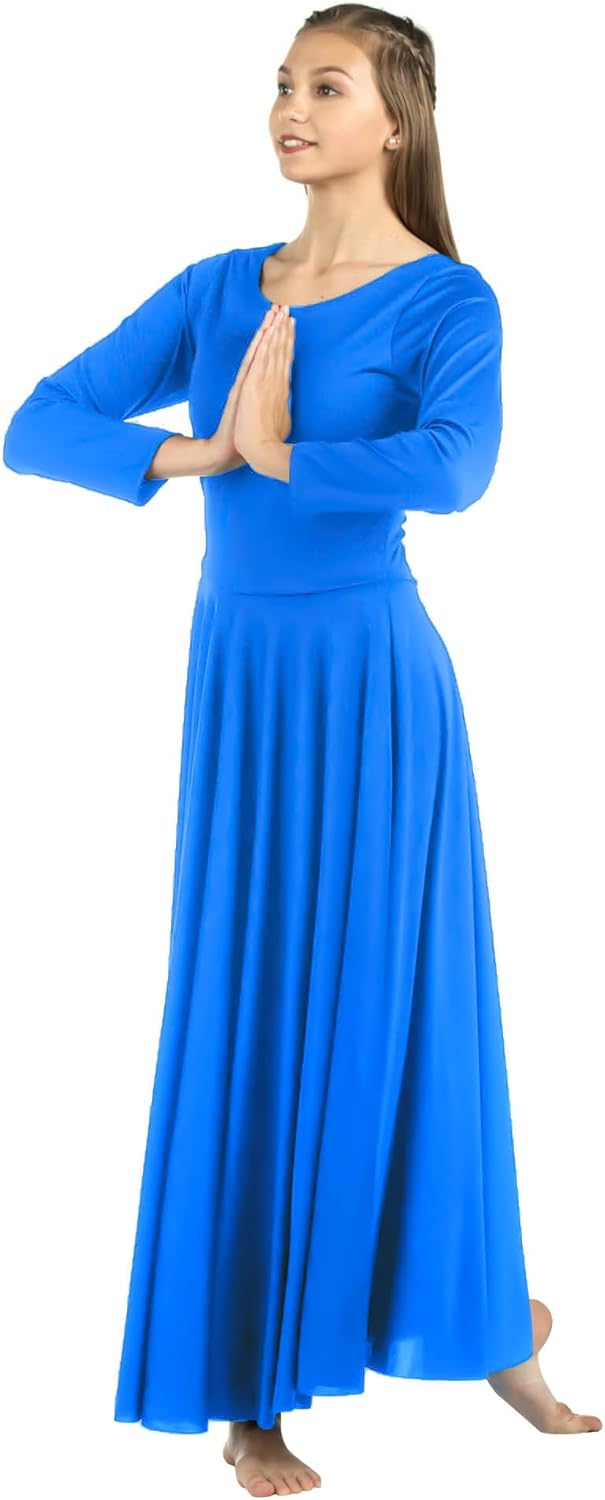 Danzcue Womens Praise Loose Fit Long Sleeve Dance Dress Review