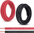 2 Gauge Battery Cable 10FT Red + 10FT Black - Heavy Duty Copper