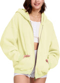 FAIABLE Oversized Acid Wash Zip Up Hoodie - Heavyweight Comfort Shoes