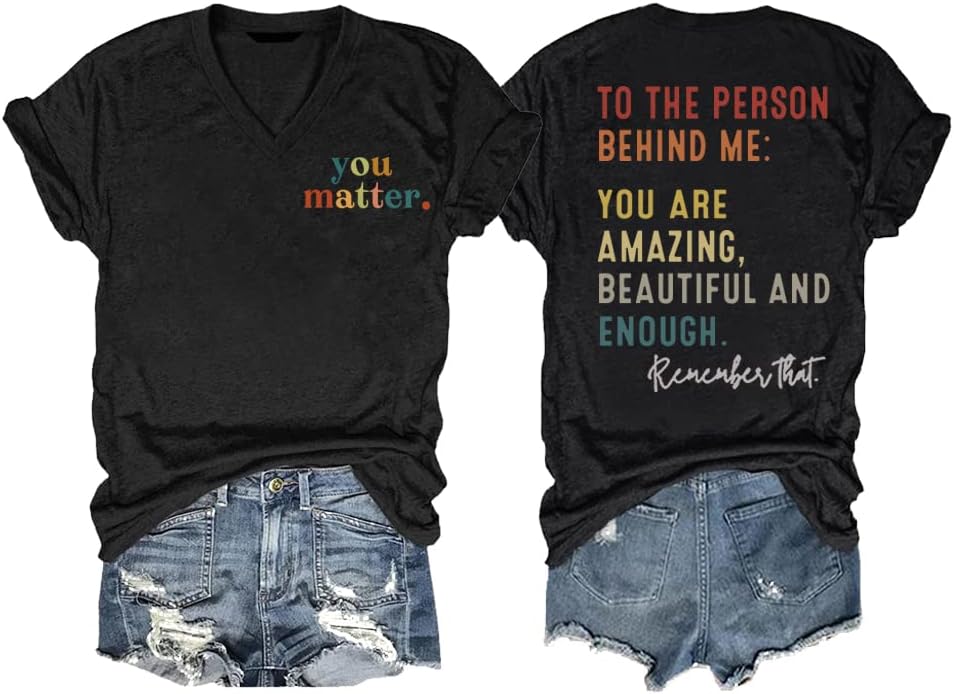 MOGUI You Matter V-Neck Tee - Stunning Beauty! 