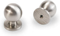 Brushed Satin Nickel Kitchen Cabinet Knobs 30 Pack - Solid Zinc Alloy
