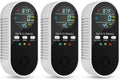 5-in-1 Carbon Monoxide Detectors 3-Pack Black - Plug-in with Battery