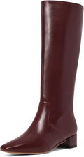 Knee High Boots for Women - Comfortable Low Kitten Heel Tall Boots