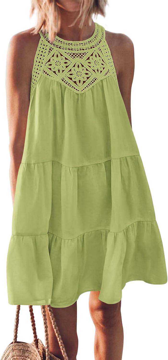 BTFBM Women Summer Halter Dresses Casual Spring 2025 Style