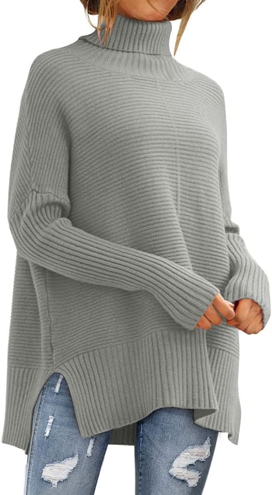 LILLUSORY Women's Oversized Turtleneck Sweater for Fall Style