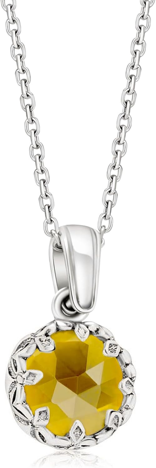 925 Sterling Silver Gemstone Necklace for Women by ADITA GOLD