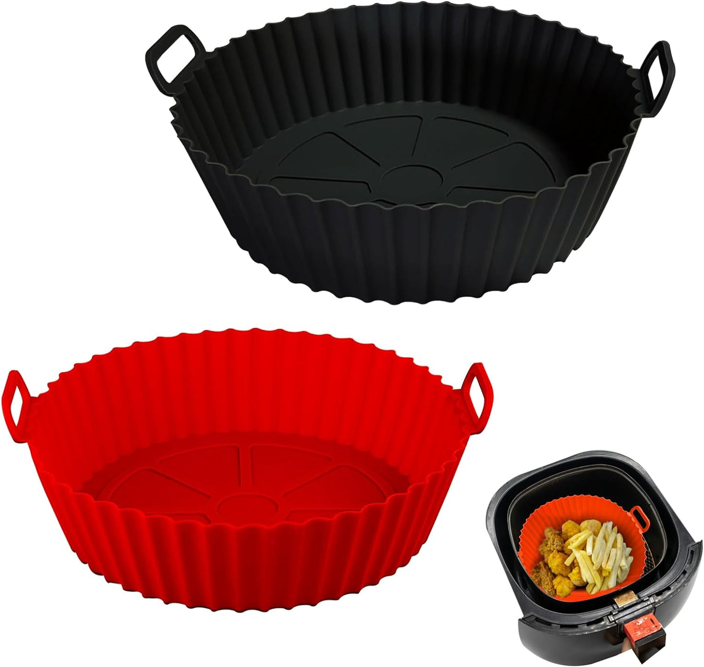 BOMSI Reusable Silicone Air Fryer Accessories Set