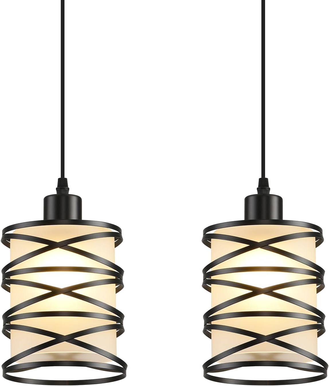 Stylish 2 Pack Pendant Light for Kitchen Island and Dining Room