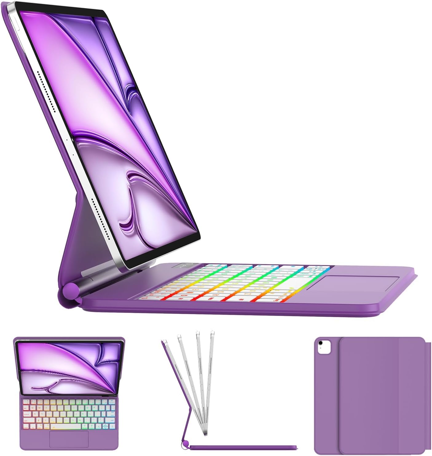 KVAGO Keyboard Case for iPad Air 11-inch with Trackpad & Backlight