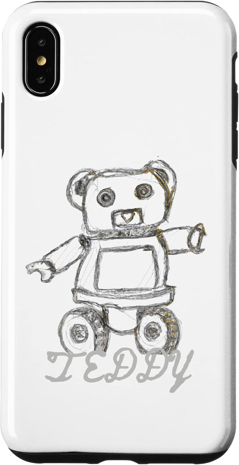 Kids Drawing Case with Teddy Bear Robot