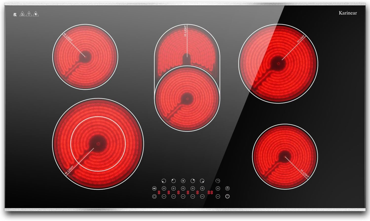 Karinear Electric Cooktop 36 Inch with 5 Burners for Your Kitchen
