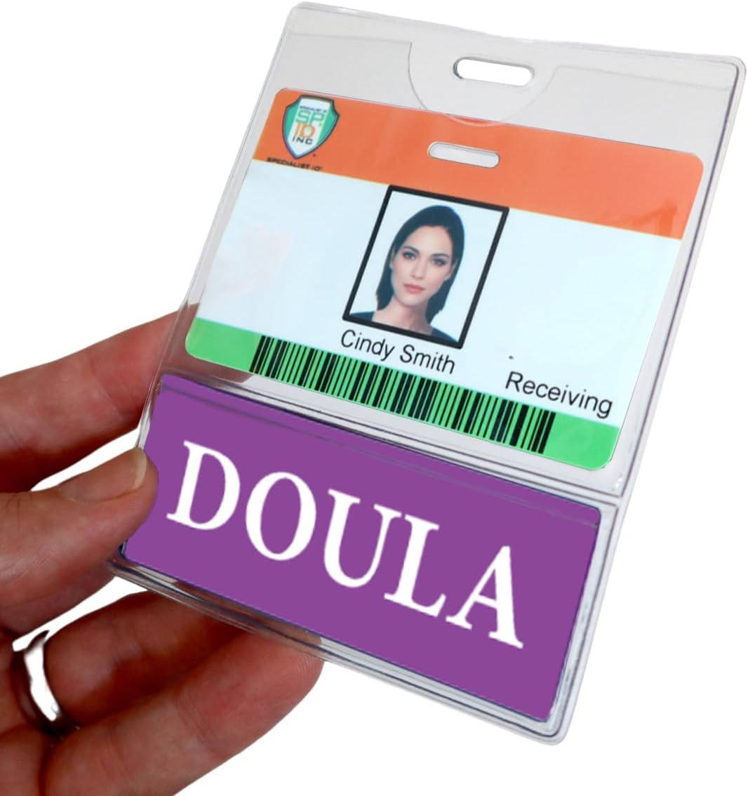 20 Pack Doula Badge Bottom Horizontal Badge Buddy Holder Combo