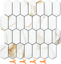 Vamos Long Hexagon Peel and Stick Tile Backsplash for Home Decor