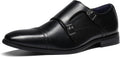 Bruno Marc Men's Dress Loafers Monk Strap Slip On Loafers - Polished