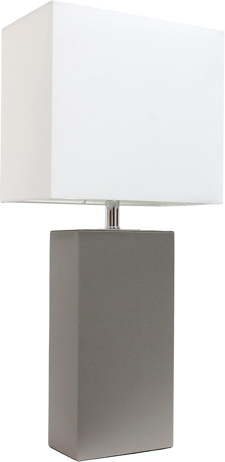 Elegant Designs LT1025-GRY Modern Leather Table Lamp Review