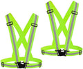 Reflective Vest Running Gear 2Pack - High Visibility Safety Straps