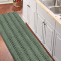 Turquoize Bathroom Runner Rug Extra Long Chenille Bath Mat - Plush