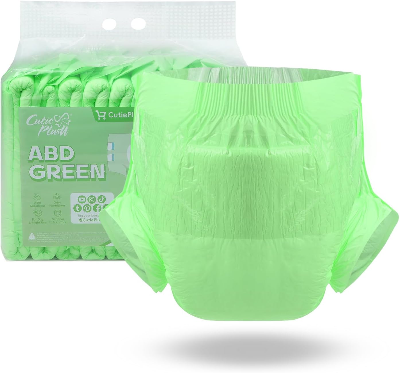 CutiePlusU Disposable Adult Diapers for Heavy Absorption Comfort