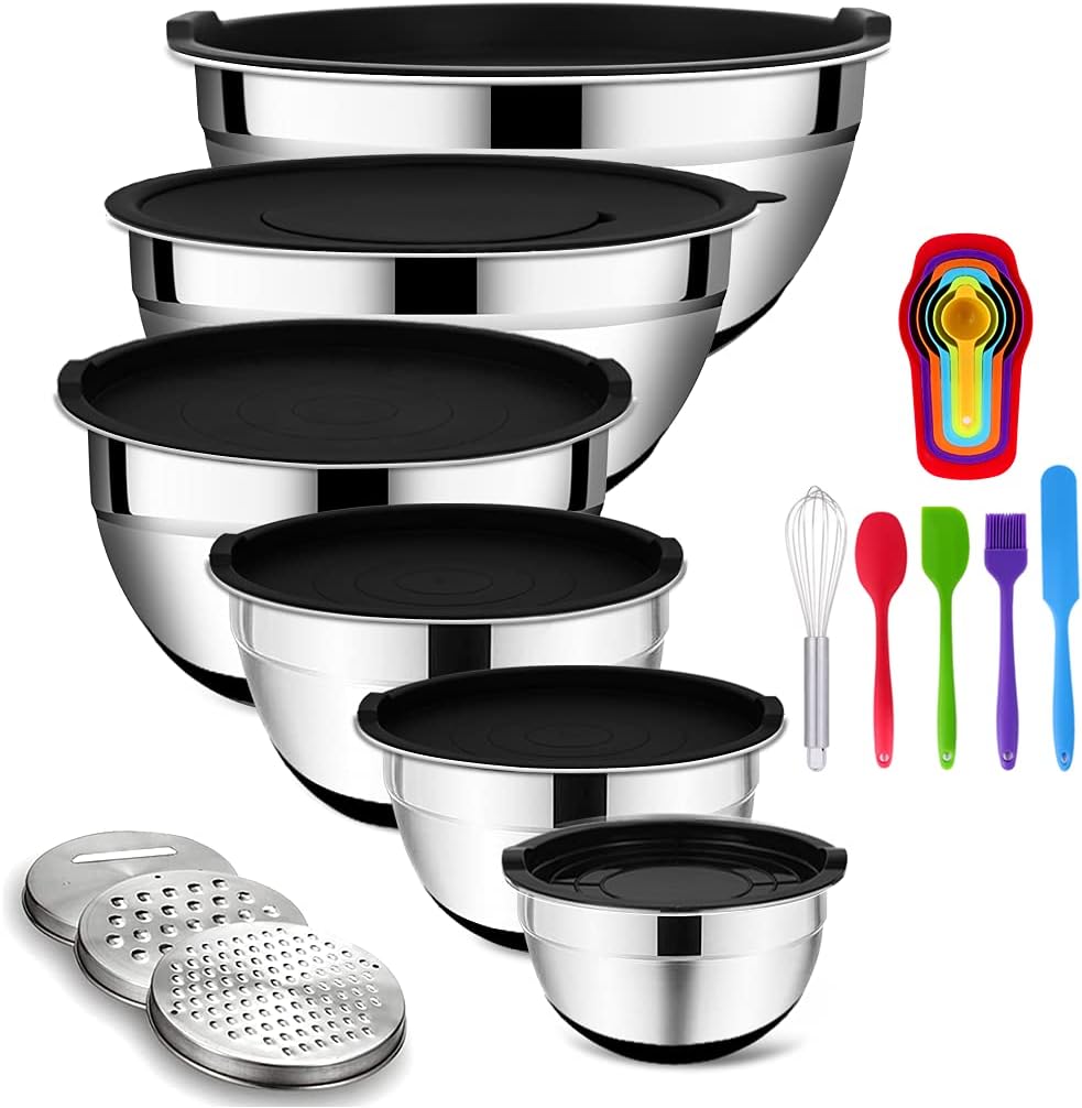 Rottay Mixing Bowls Set with Airtight Lids - 20PCS