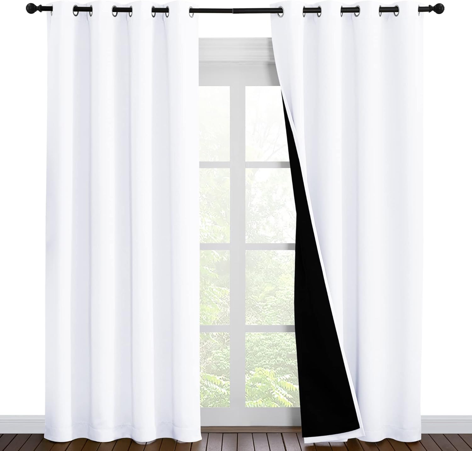 NICETOWN 100% Blackout Window Curtain Panels for Total Darkness