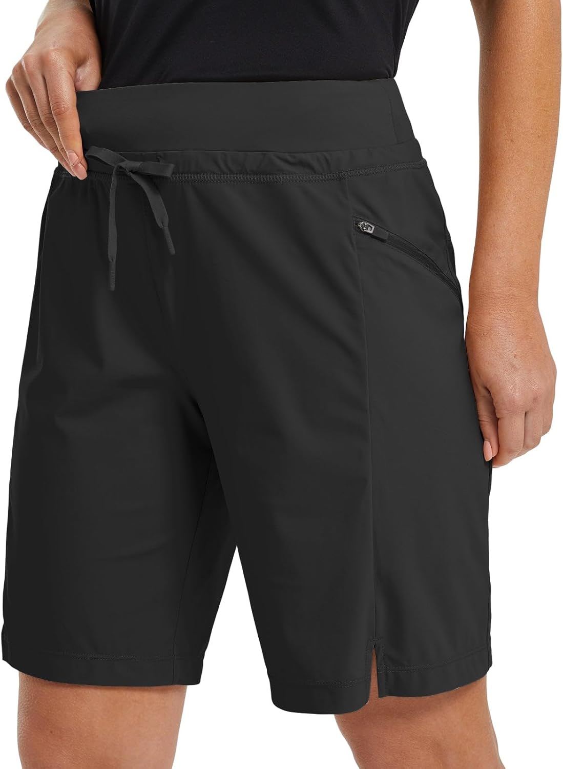 Baleaf Women's Hiking Long Shorts Quick Dry Bermuda Cargo Style