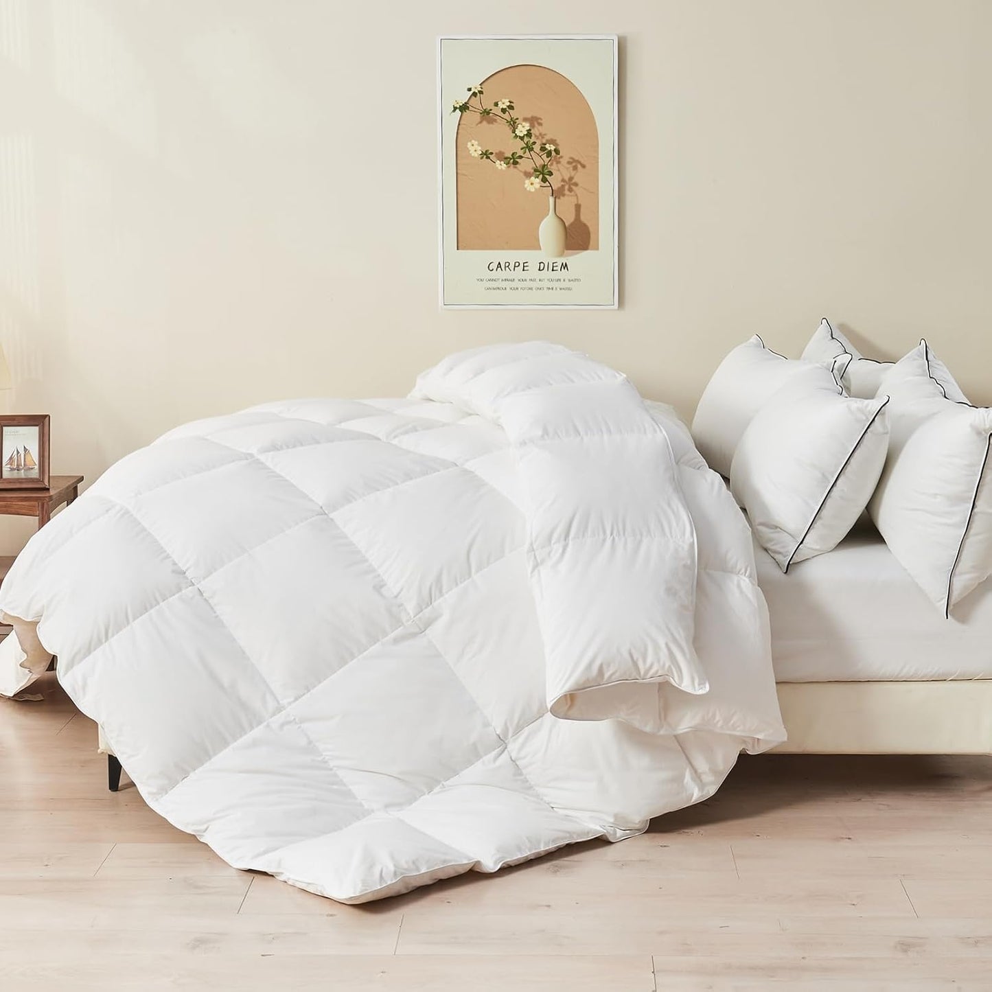 100% Organic Feather Down Comforter for California King Beds