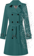 Betusline Women's Double Breasted Waterproof Trench Coat - Classic get