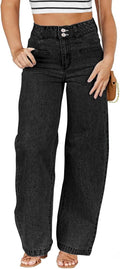 Plus Size High Waisted Jeans for Women - Straight Leg Comfort