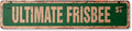 Ultimate Frisbee Vintage Aluminum Street Sign - 6in x 24in Retro Wall