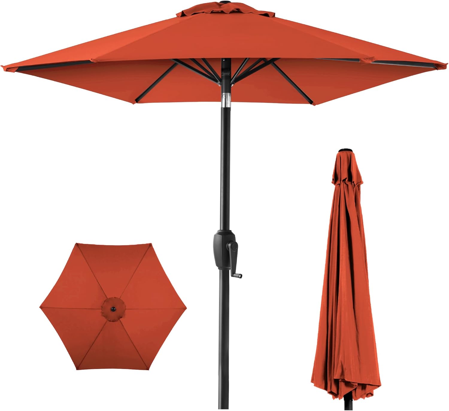 7.5ft Heavy-Duty Round Outdoor Market Table Umbrella for Patios