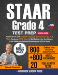 STAAR Grade 4 Test Prep - 20 Full Tests & 800 Q&A Practice