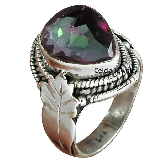 Mystic Topaz Handmade Jewelry for Women in Solid 925 Silver