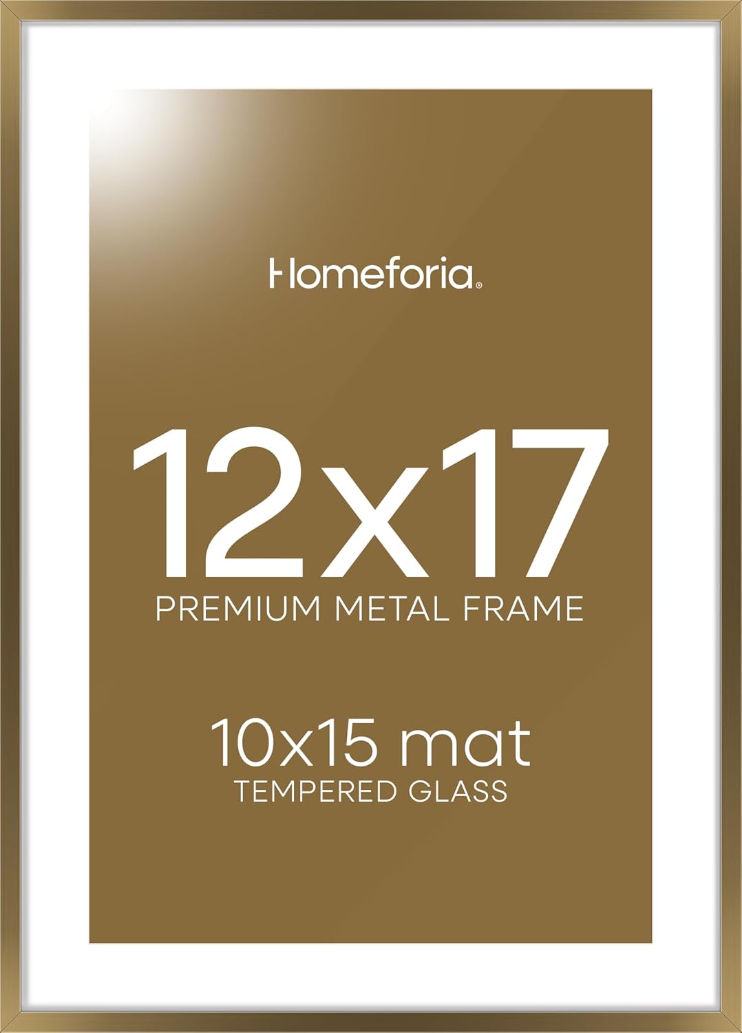 Homeforia 12x17 Picture Frame in Bronze for Elegant Displays