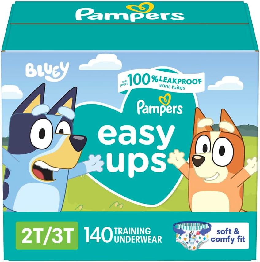 Pampers Easy Ups Training Pants 140 Count - Size 2T-3T - Bluey Design