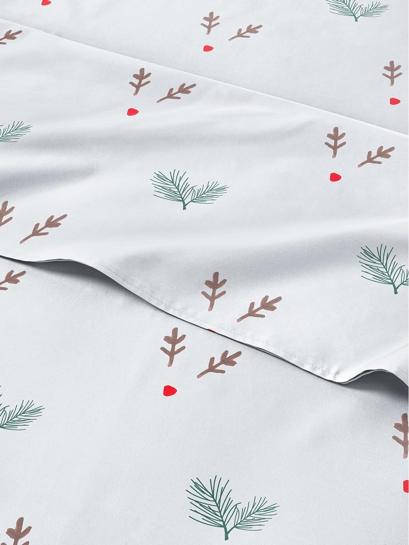 Queen Mistletoes Sheet Set - Cozy Holiday Bedding for All