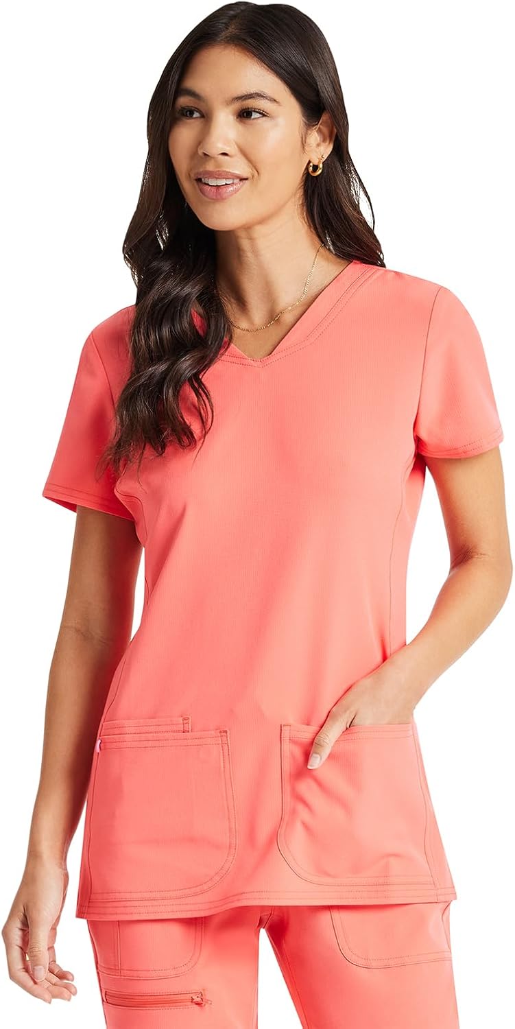 Heartsoul Scrubs for Women V-Neck Medical Top with Stretch