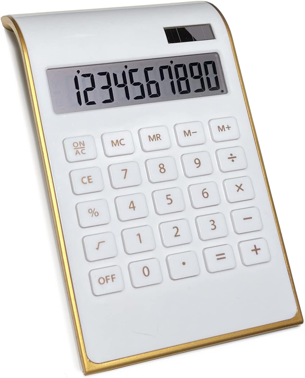 Solar Gold 10-Digit Desktop Calculator - Efficient Office Tool