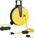30 Ft Retractable Extension Cord Reel - Smooth Retract, Triple Outlet