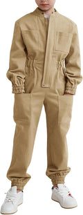 Haloumoning Kids Coveralls Long Sleeve Jumpsuit for Boys 5-14