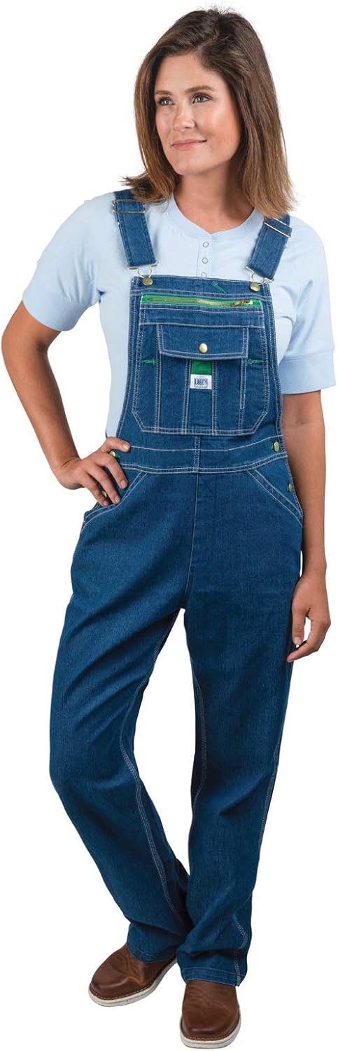 Liberty Womens Washed Denim Bib Overalls for Comfort and Style